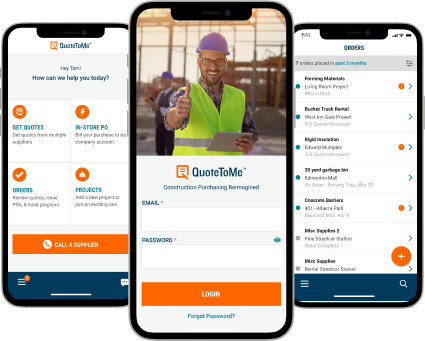 The QuoteToMe mobile app is construction software on the go!